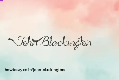 John Blackington