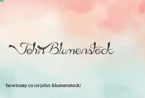 John Blumenstock
