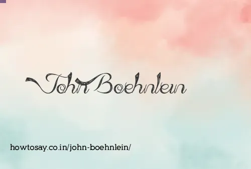 John Boehnlein