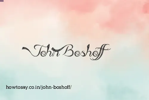 John Boshoff