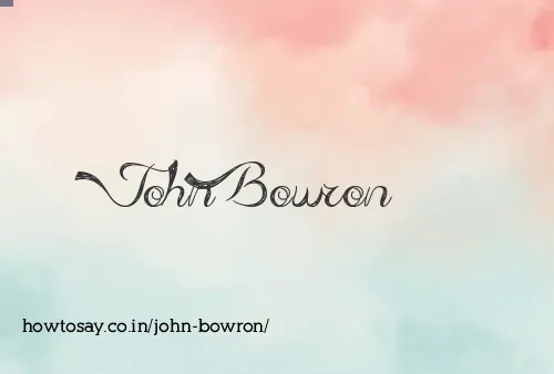 John Bowron