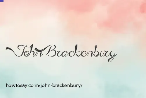 John Brackenbury