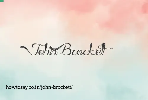 John Brockett