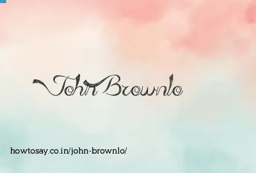 John Brownlo