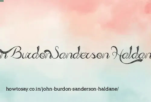 John Burdon Sanderson Haldane