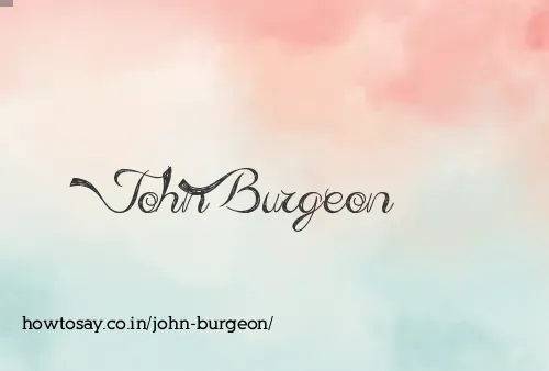 John Burgeon