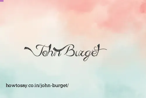 John Burget