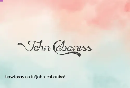 John Cabaniss
