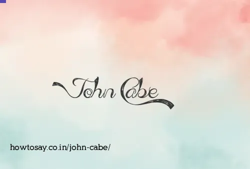 John Cabe