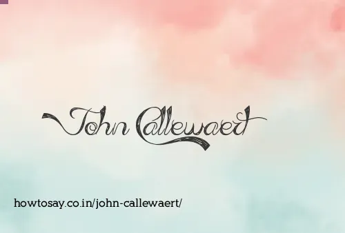John Callewaert