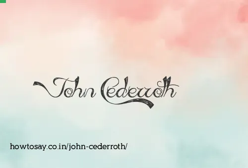 John Cederroth