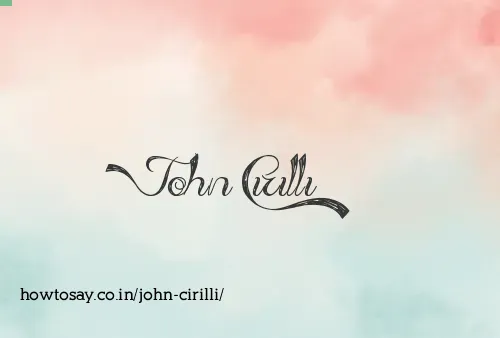 John Cirilli