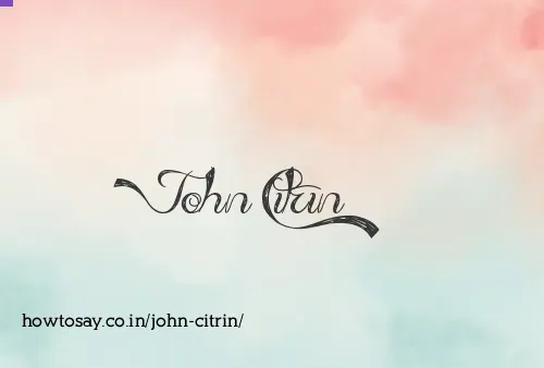 John Citrin