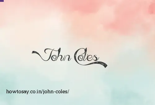 John Coles