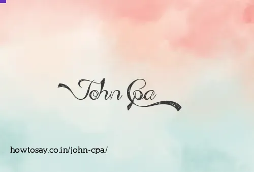 John Cpa