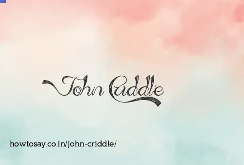 John Criddle