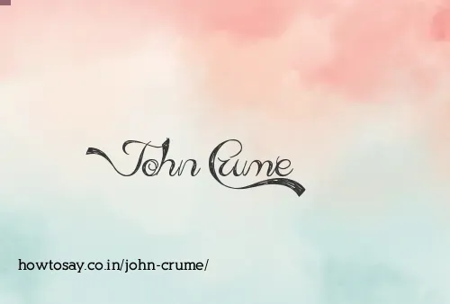 John Crume
