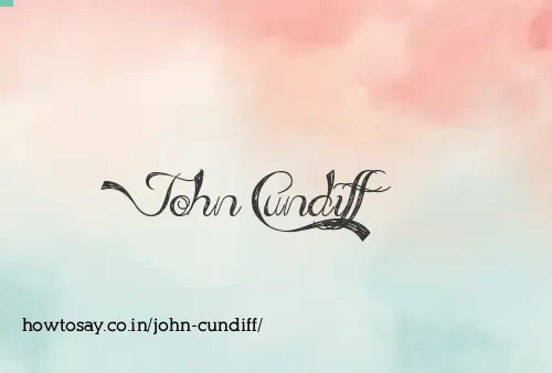 John Cundiff