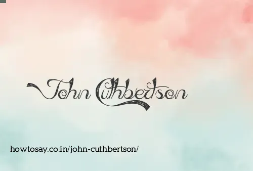 John Cuthbertson