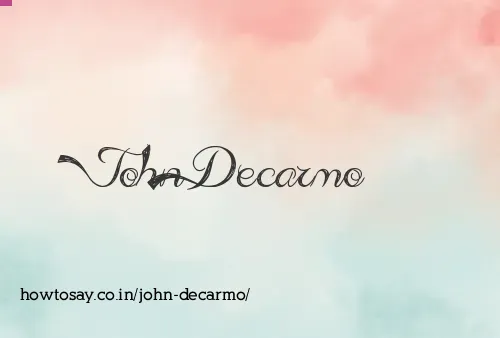John Decarmo