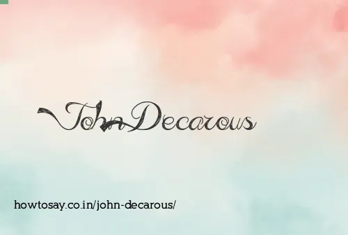 John Decarous