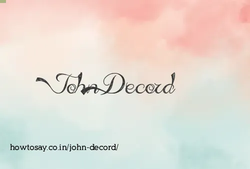 John Decord