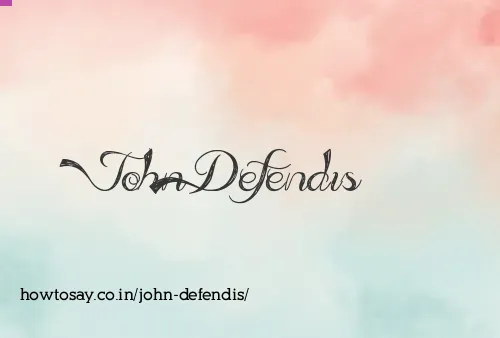 John Defendis