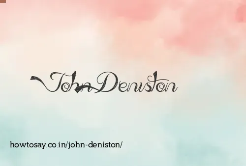 John Deniston