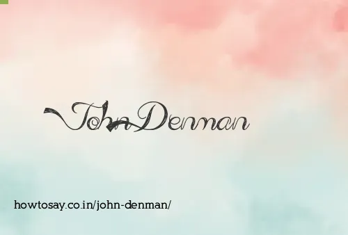 John Denman