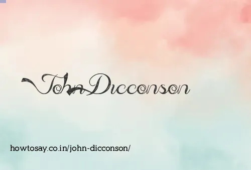 John Dicconson