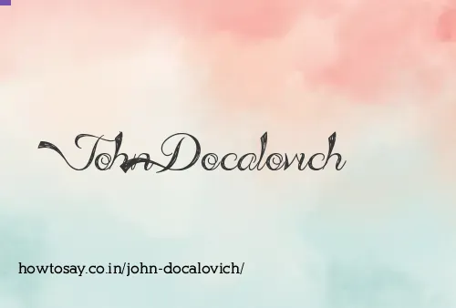 John Docalovich