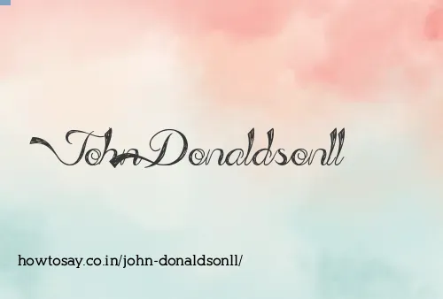John Donaldsonll