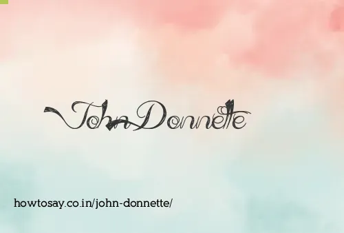 John Donnette