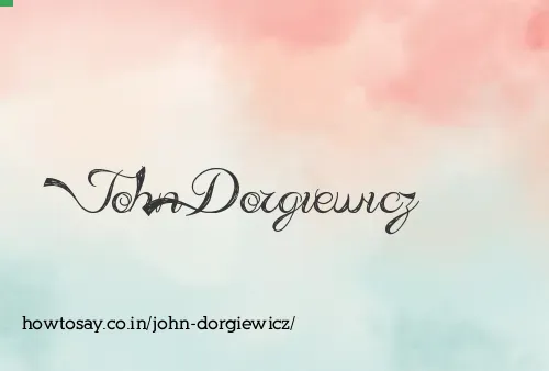 John Dorgiewicz