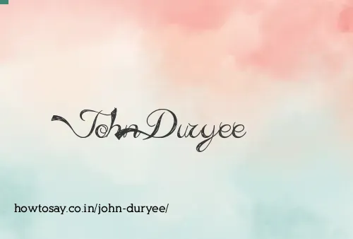 John Duryee