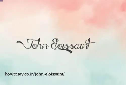 John Eloissaint