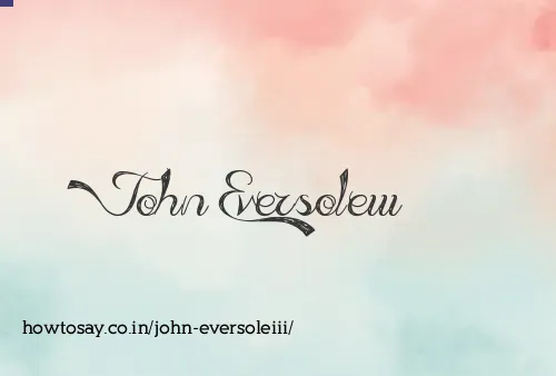 John Eversoleiii