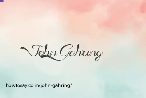 John Gahring