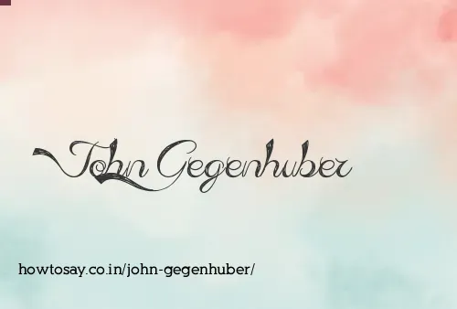 John Gegenhuber