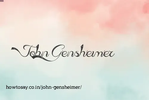 John Gensheimer