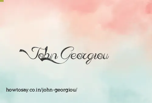John Georgiou