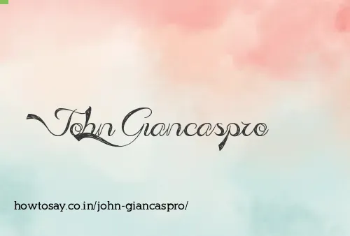 John Giancaspro