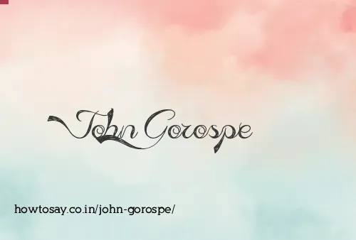 John Gorospe