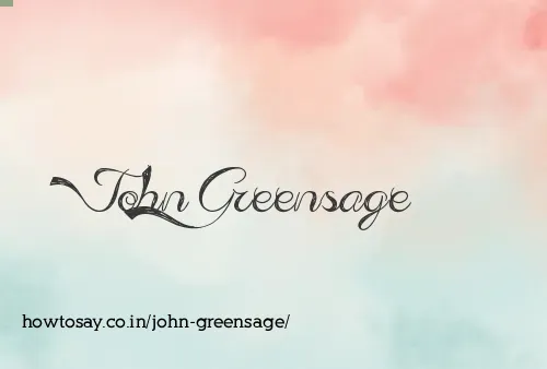 John Greensage