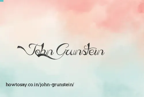 John Grunstein