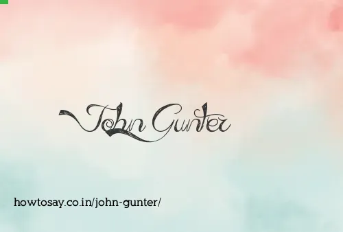 John Gunter