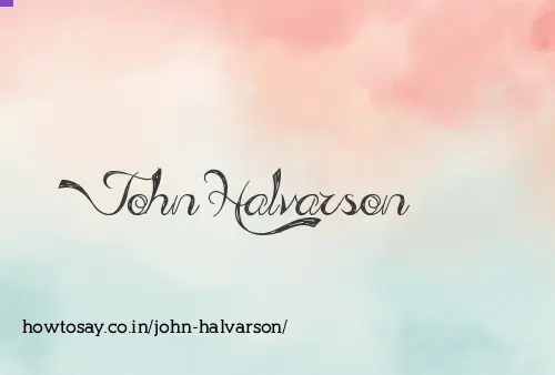 John Halvarson