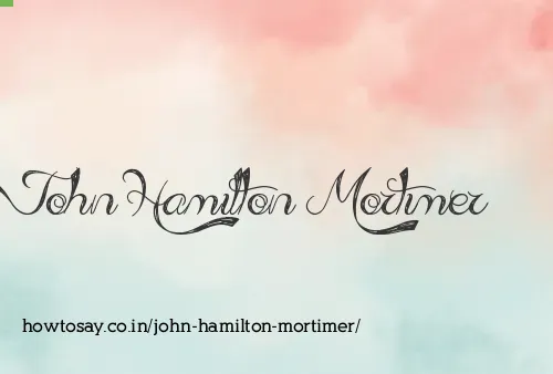 John Hamilton Mortimer