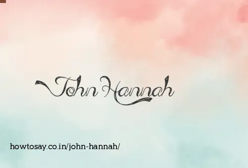 John Hannah