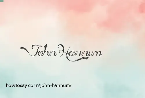 John Hannum
